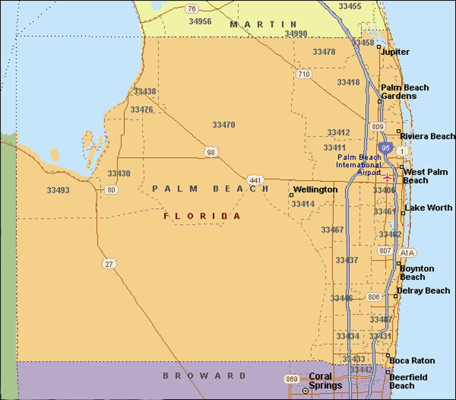 palm beach zip code map - adler realty llc 305-815-8566